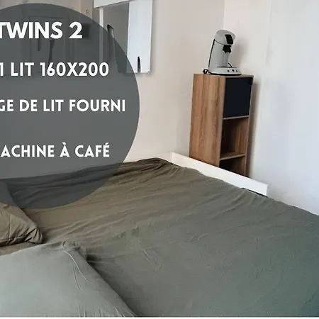 Twinsroom2 Wifi 2Pers Acces 24Sur7 Étampes Buitenkant foto